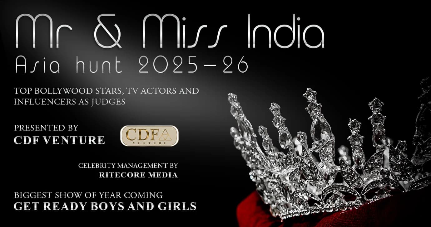 CDF Venture Mr and Miss India Asia Hunt event teaser poster