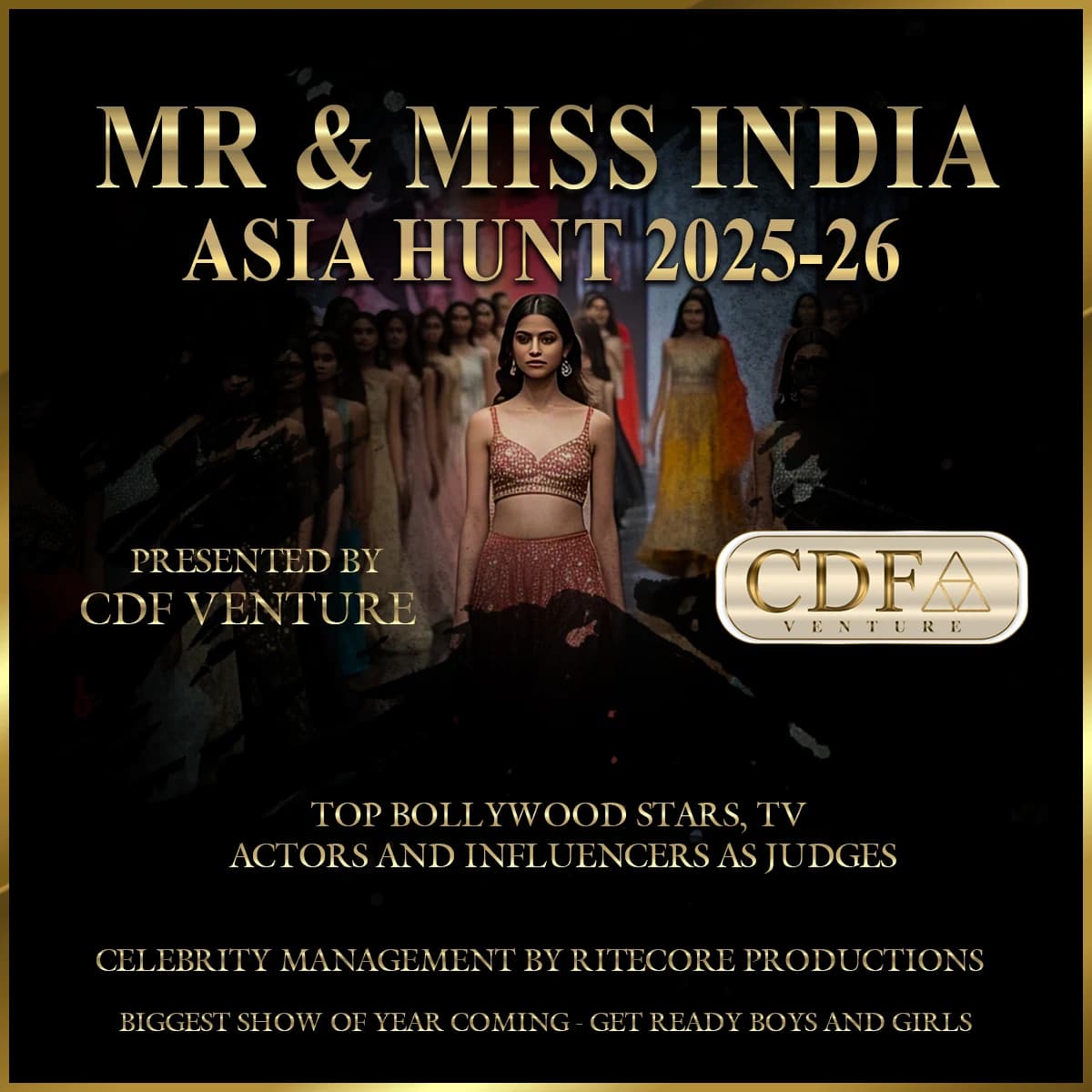 Mr and Miss India Asia Hunt 2026 event poster
