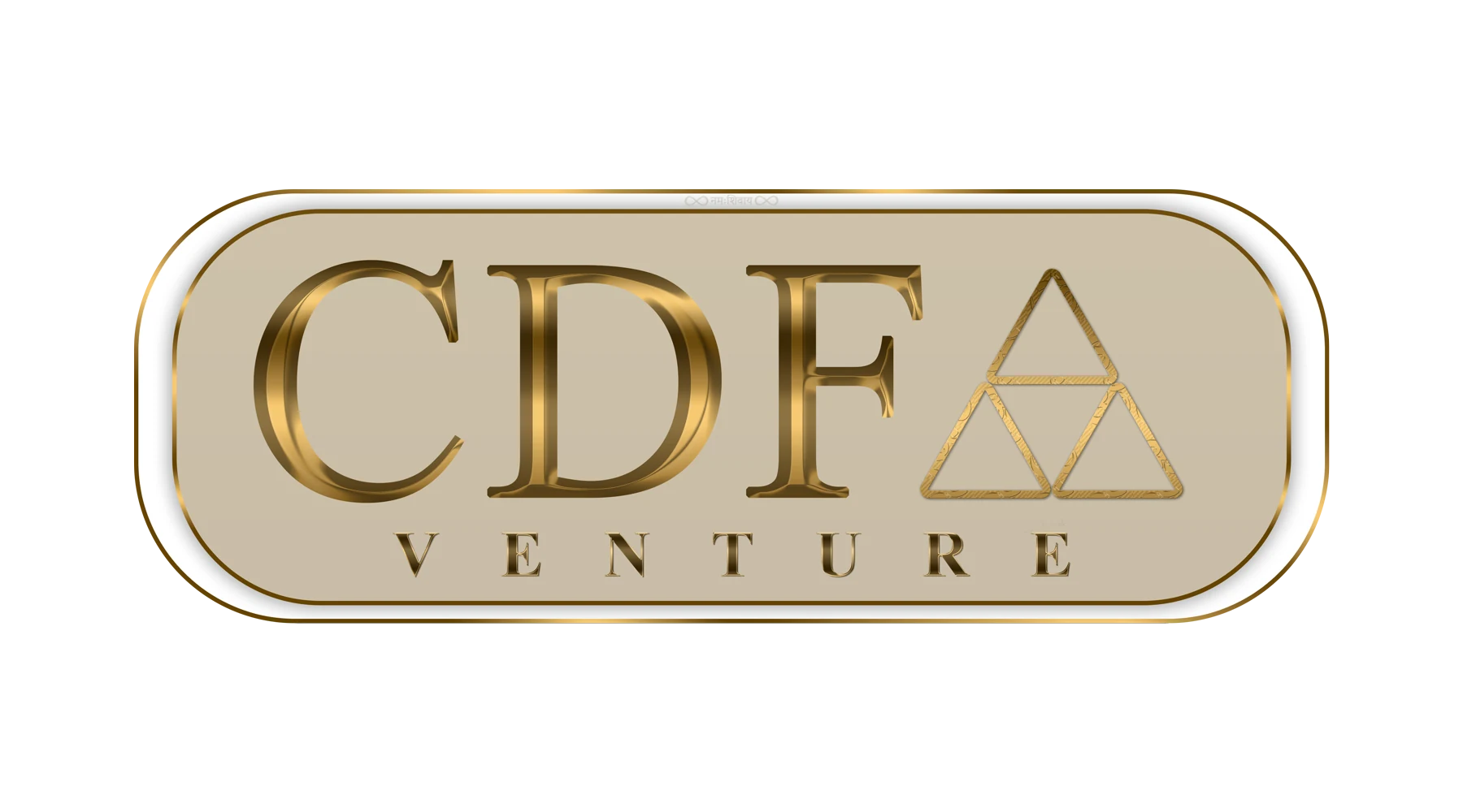 Gold CDF Venture logo on a light background