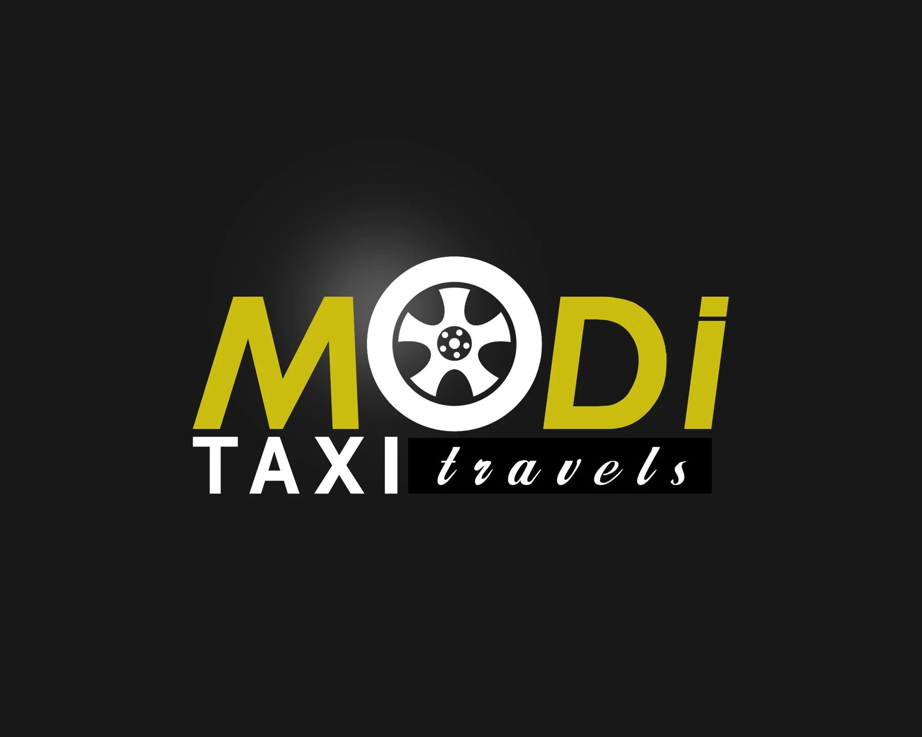 Modi Taxi Travels logo on black