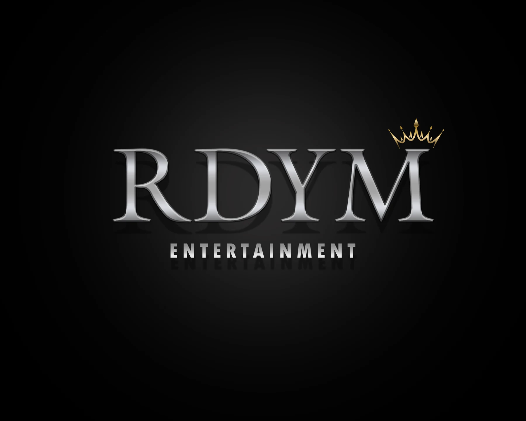 RDYM Entertainment wordmark on a dark background